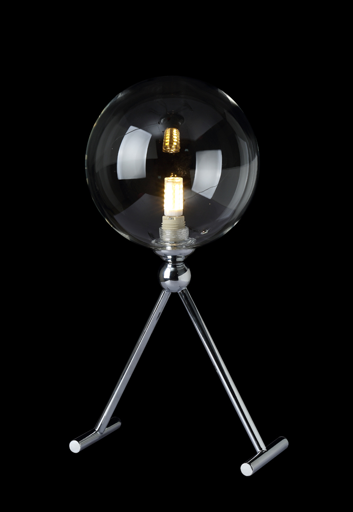 Настольная лампа Crystal Lux FABRICIO LG1 CHROME/TRANSPARENTE фото